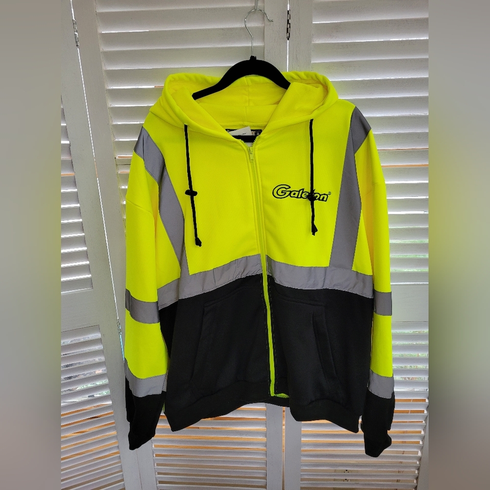 Galeton Illuminator Hoodie Zipup Sweatshirt Be Safe Be Seen Men's Size XL